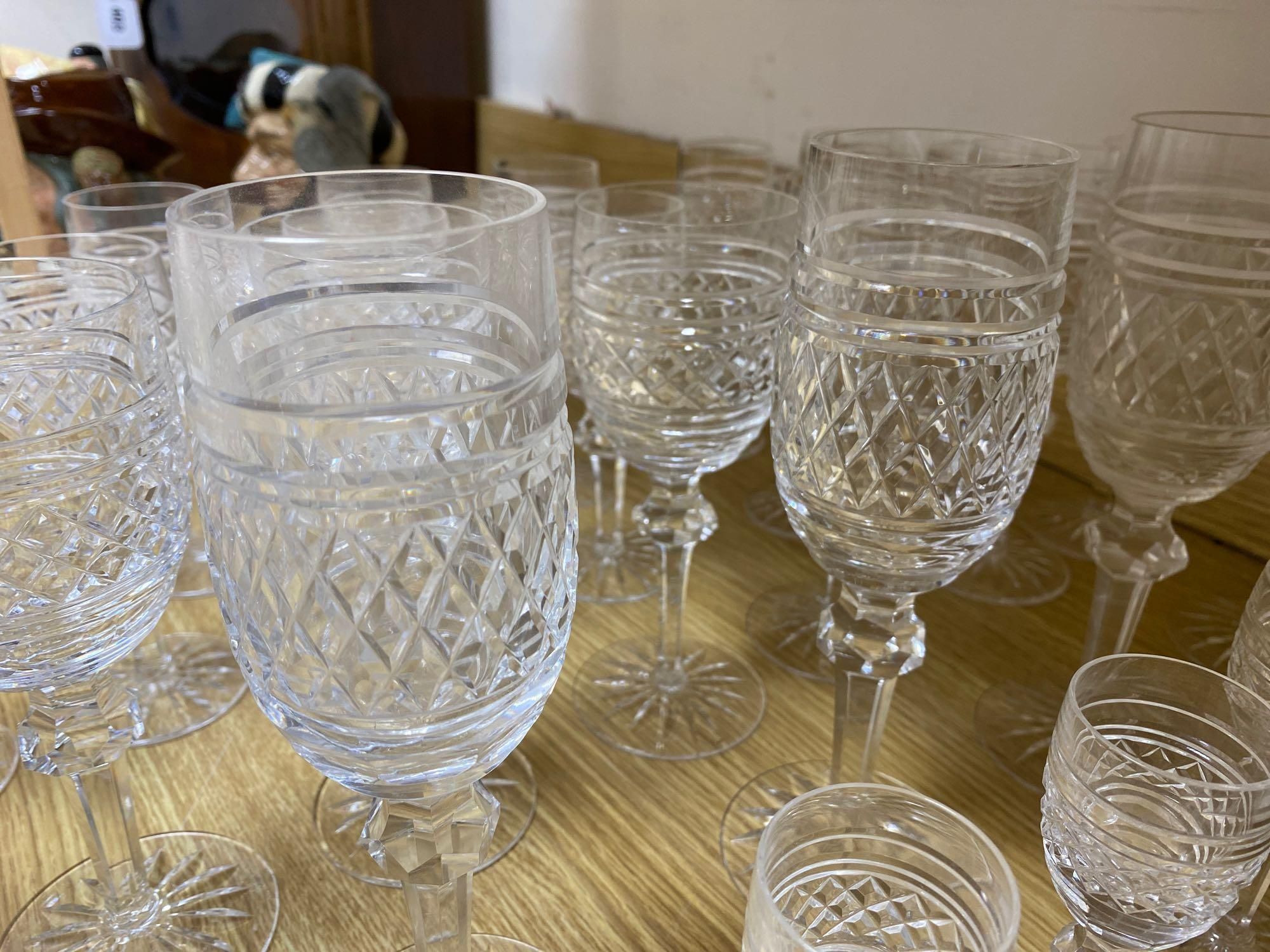 A suite of Waterford cut drinking glasses for eight settings (48)